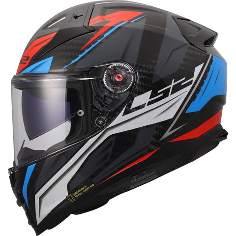 Casco LS2 FF811 Vector II Carbon Savage White/Blue/Red
