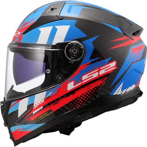 Casco LS2 FF811 Vector II Carbon Tantic Blue/Red/White