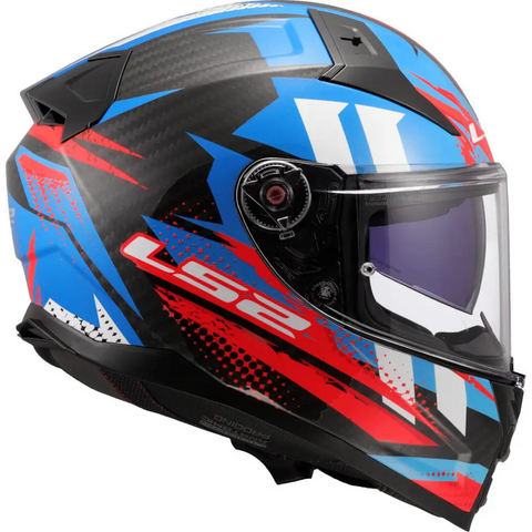 Casco LS2 FF811 Vector II Carbon Tantic Blue/Red/White