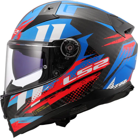 Casco LS2 FF811 Vector II Carbon Tantic Blue/Red/White
