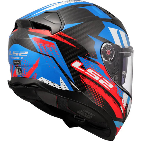 Casco LS2 FF811 Vector II Carbon Tantic Blue/Red/White