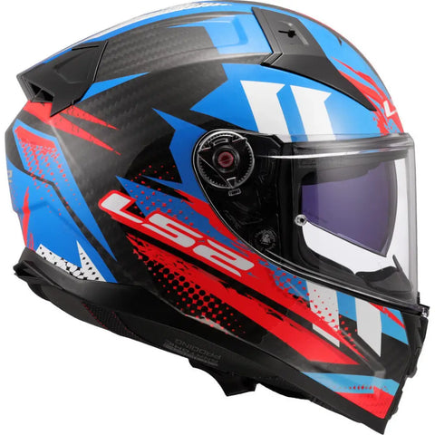 Casco LS2 FF811 Vector II Carbon Tantic Blue/Red/White