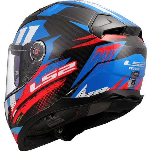 Casco LS2 FF811 Vector II Carbon Tantic Blue/Red/White
