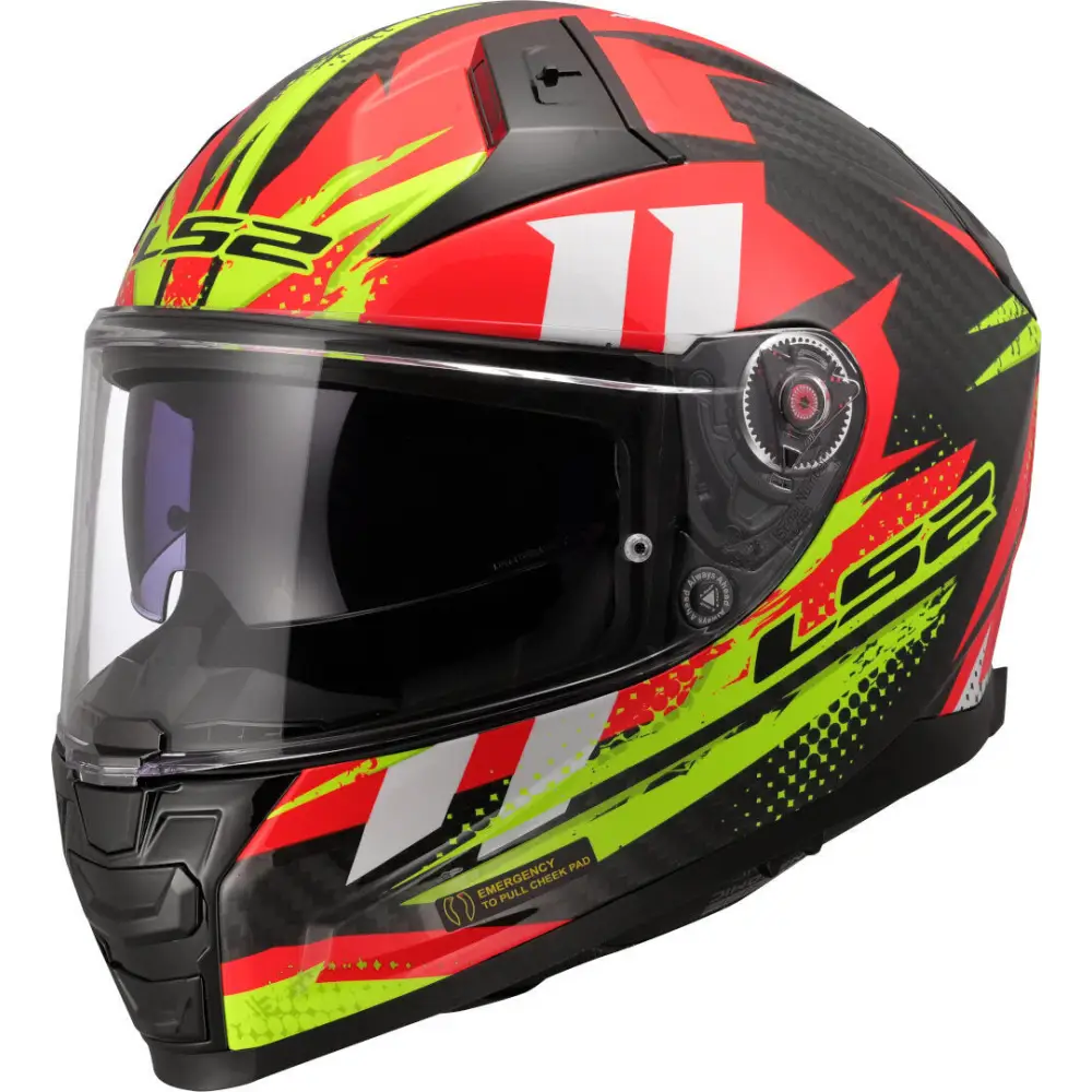 Casco LS2 FF811 Vector II Carbon Tantic Red/Yellow