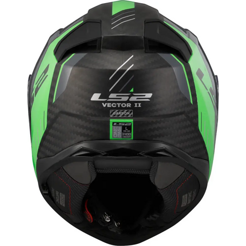 Casco LS2 FF811 Vector ll Carbon Grid Fluo Green