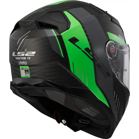 Casco LS2 FF811 Vector ll Carbon Grid Fluo Green