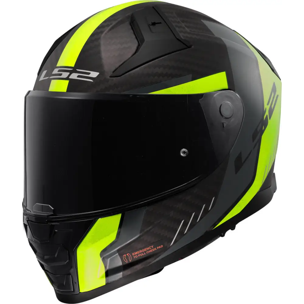 Casco LS2 FF811 Vector ll Carbon Grid Fluo Yellow