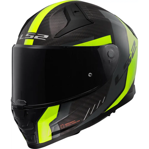 Casco LS2 FF811 Vector ll Carbon Grid Fluo Yellow