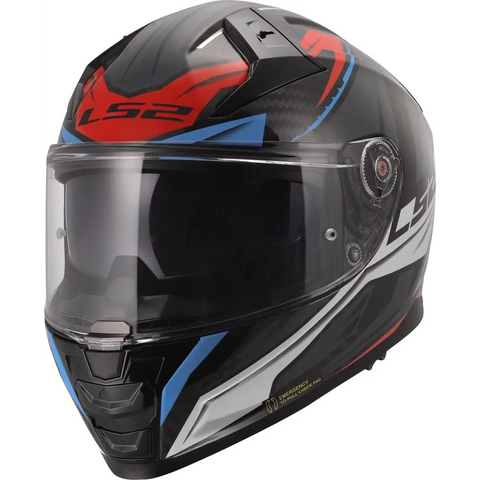 Casco LS2 FF811 Vector ll Carbon Savage White/Blue/Red