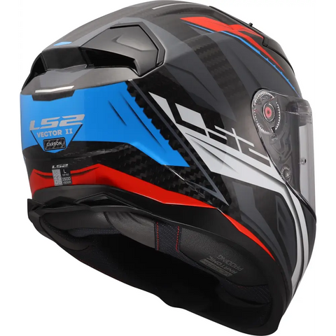 Casco LS2 FF811 Vector ll Carbon Savage White/Blue/Red