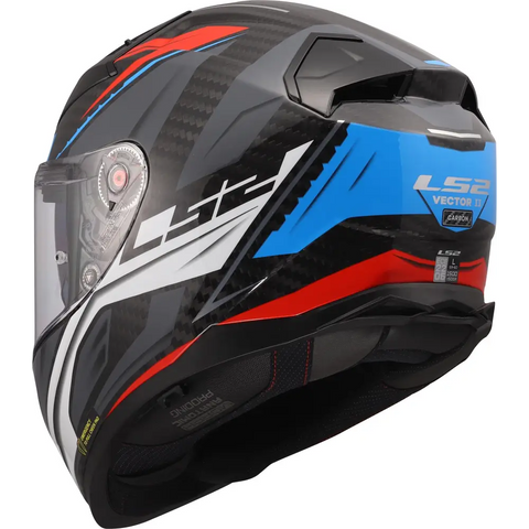 Casco LS2 FF811 Vector ll Carbon Savage White/Blue/Red