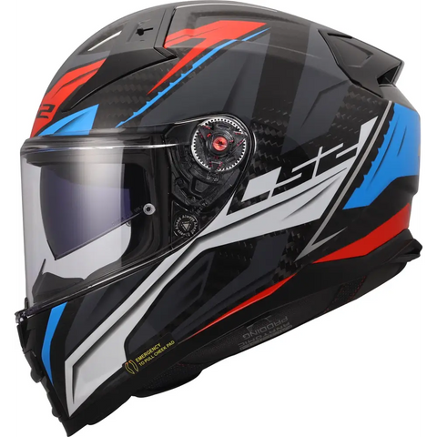 Casco LS2 FF811 Vector ll Carbon Savage White/Blue/Red