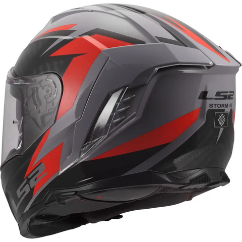 Casco LS2 FF818 Storm III Dynamo Gray/Red