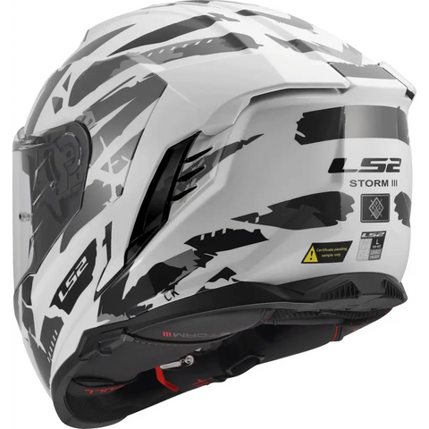 Casco LS2 FF818 Storm III Kaos White/Gray