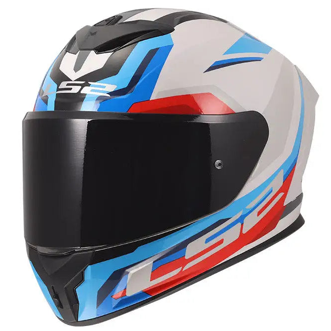 Casco LS2 FF820 Rapid III Hyper White/Blue/Red