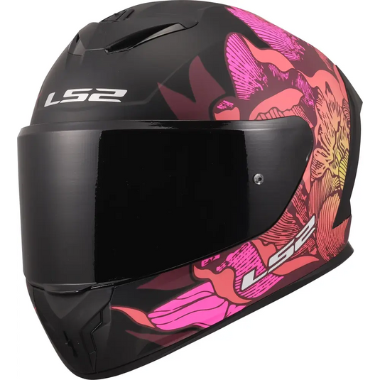 Casco LS2 FF820 Rapid III Poppies Black/Pink