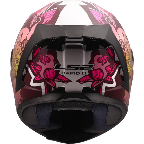 Casco LS2 FF820 Rapid III Poppies White/Pink