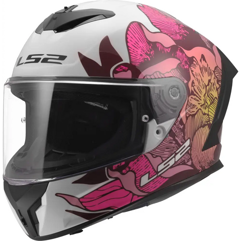 Casco LS2 FF820 Rapid III Poppies White/Pink