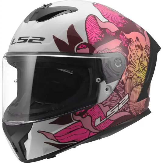 Casco LS2 FF820 Rapid III Poppies White/Pink