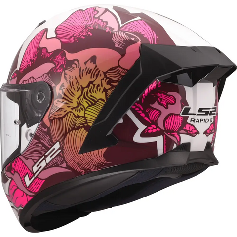 Casco LS2 FF820 Rapid III Poppies White/Pink