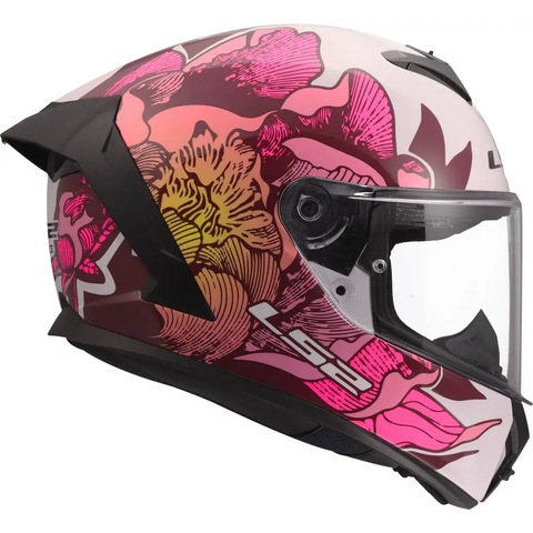 Casco LS2 FF820 Rapid III Poppies White/Pink