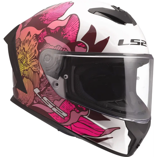 Casco LS2 FF820 Rapid III Poppies White/Pink