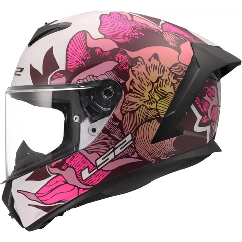 Casco LS2 FF820 Rapid III Poppies White/Pink