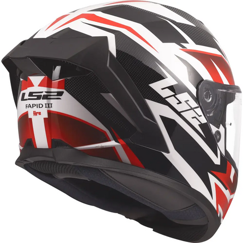 Casco LS2 FF820 Rapid III Xtrem White/Black/Red