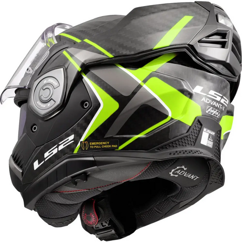 Casco LS2 FF901 Advant X Carbon Future ll Fluo Yellow