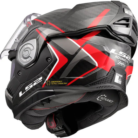 Casco LS2 FF901 Advant X Carbon Future ll Red