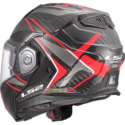 Casco LS2 FF901 Advant X Carbon Future ll Red