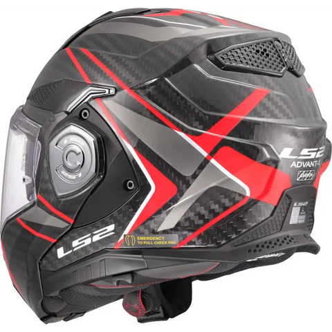 Casco LS2 FF901 Advant X Carbon Future ll Red