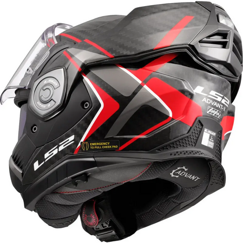 Casco LS2 FF901 Advant X Carbon Future ll Red