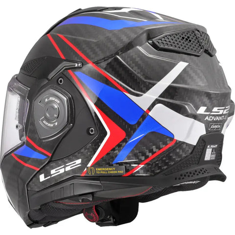 Casco LS2 FF901 Advant X Carbon Future ll White/Blue/Red