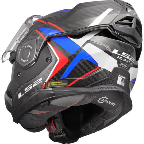 Casco LS2 FF901 Advant X Carbon Future ll White/Blue/Red