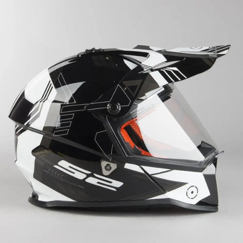 Casco LS2 MX436 Pioneer Trigger Black/White (Talla L)