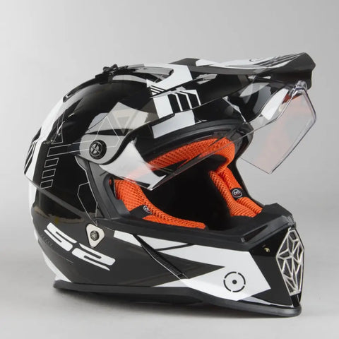 Casco LS2 MX436 Pioneer Trigger Black/White (Talla L)