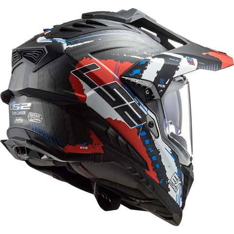 Casco LS2 MX701 Explorer Carbon 22.06 Extend Matt Red