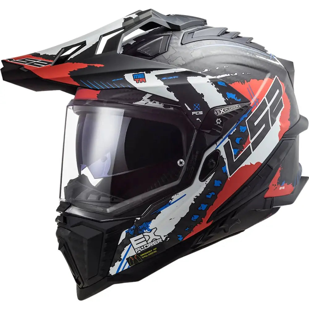 Casco LS2 MX701 Explorer Carbon 22.06 Extend Matt Red