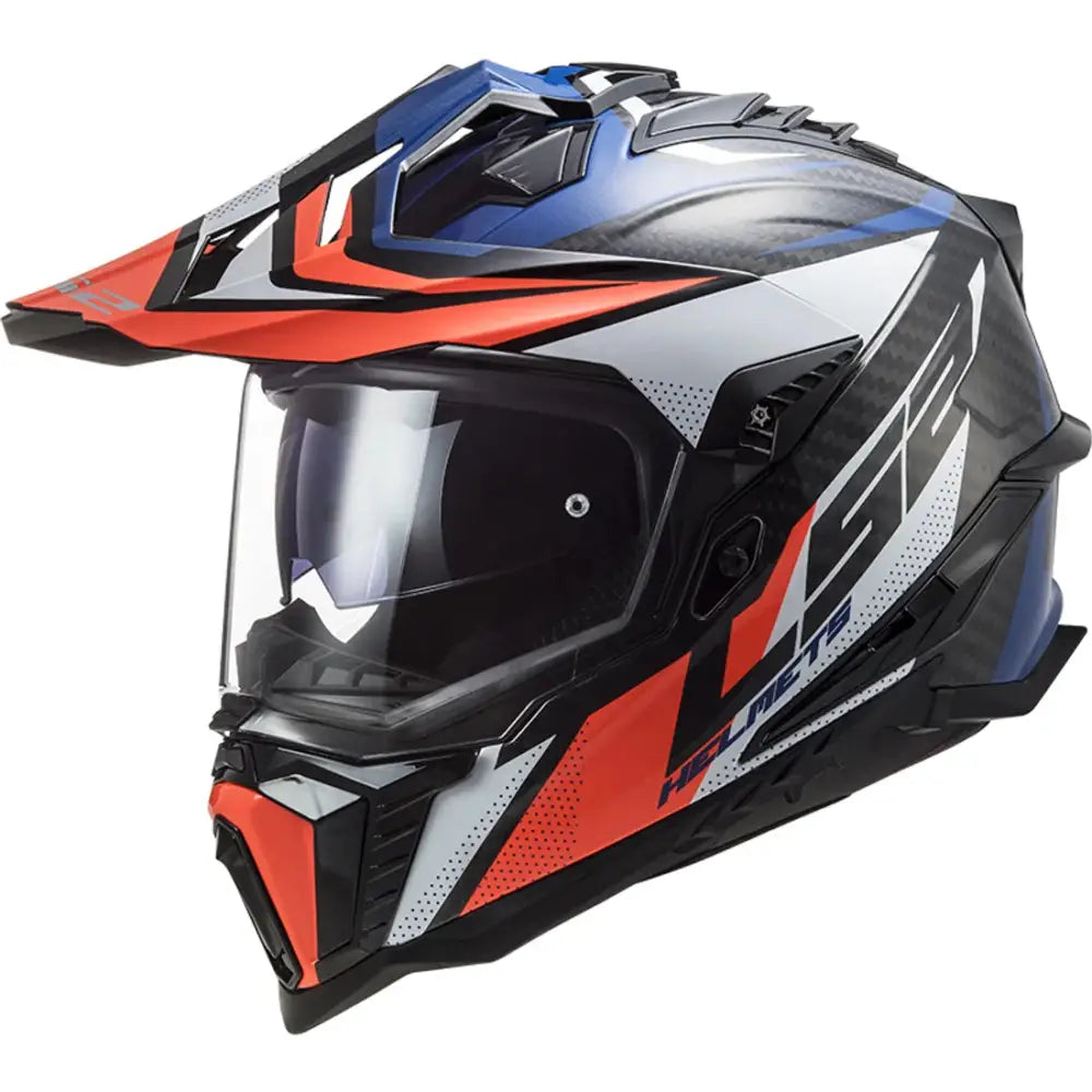 Casco LS2 MX701 Explorer Carbon 22.06 Focus Blue/White/Red