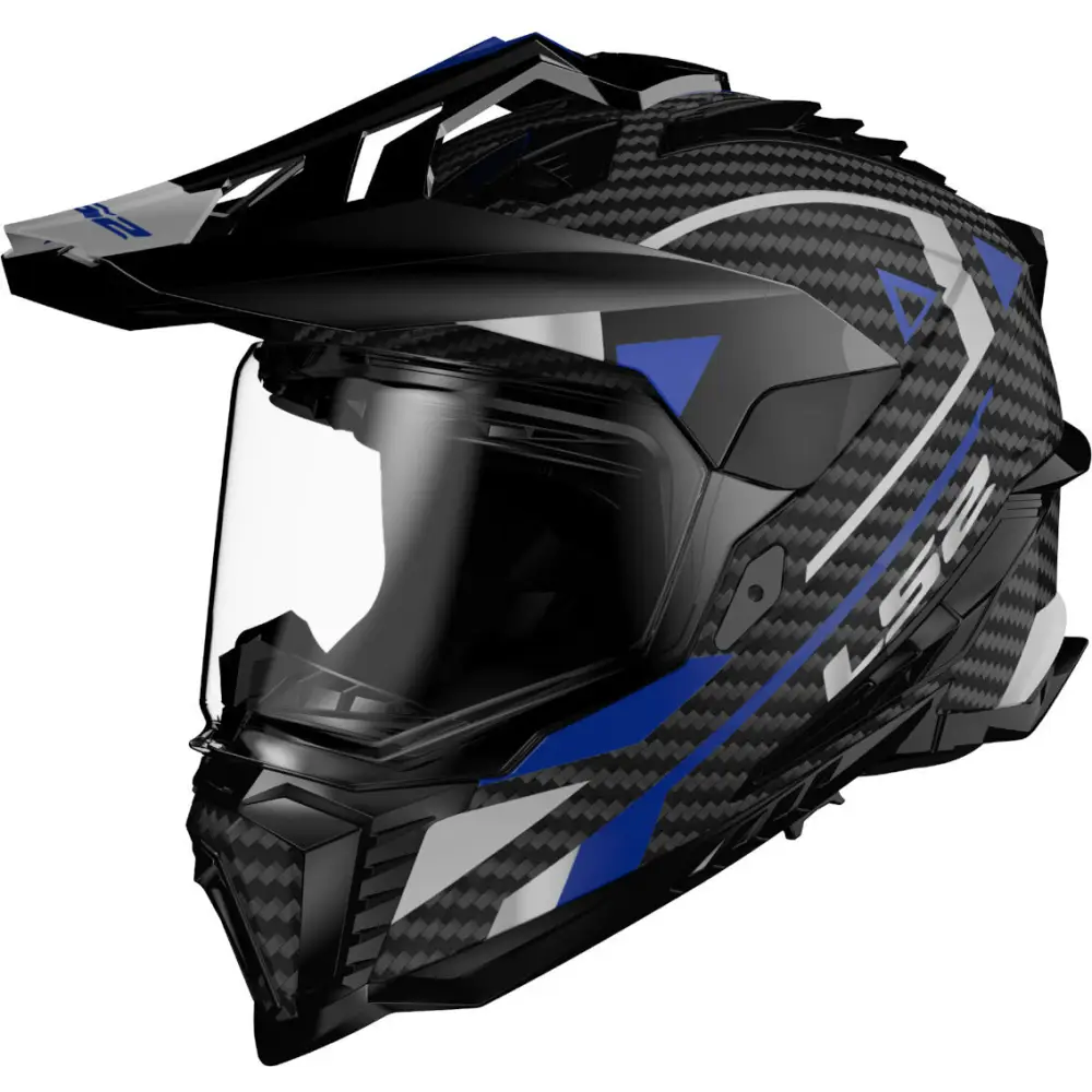 Casco LS2 MX701 Explorer Carbon Adventure Blue