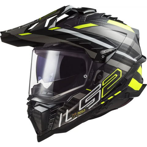 Casco LS2 MX701 Explorer Carbon Edge Black/Hi-Vis Yellow