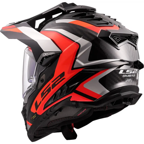 Casco LS2 MX701 Explorer Carbon Frontier II Orange