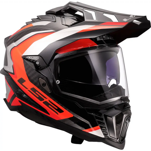 Casco LS2 MX701 Explorer Carbon Frontier II Orange
