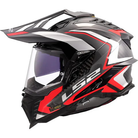 Casco LS2 MX701 Explorer Carbon Frontier II Red