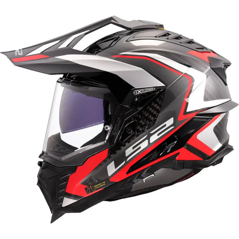 Casco LS2 MX701 Explorer Carbon Frontier II Red