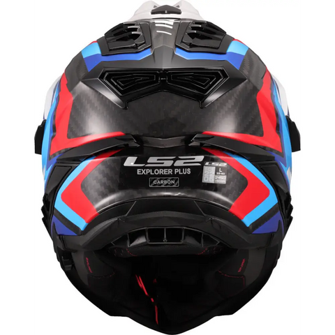 Casco LS2 MX701 Explorer Carbon Frontier II White/Blue/Red