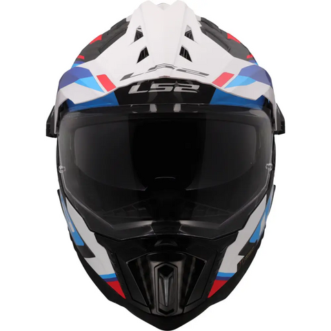 Casco LS2 MX701 Explorer Carbon Frontier II White/Blue/Red