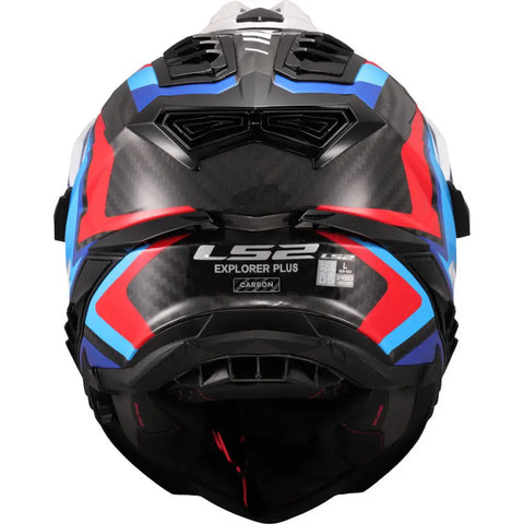 Casco LS2 MX701 Explorer Carbon Frontier II White/Blue/Red