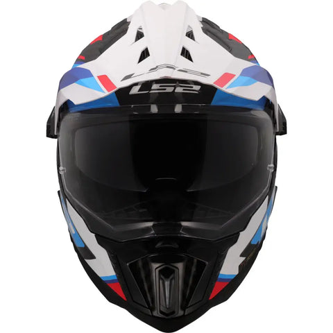 Casco LS2 MX701 Explorer Carbon Frontier II White/Blue/Red